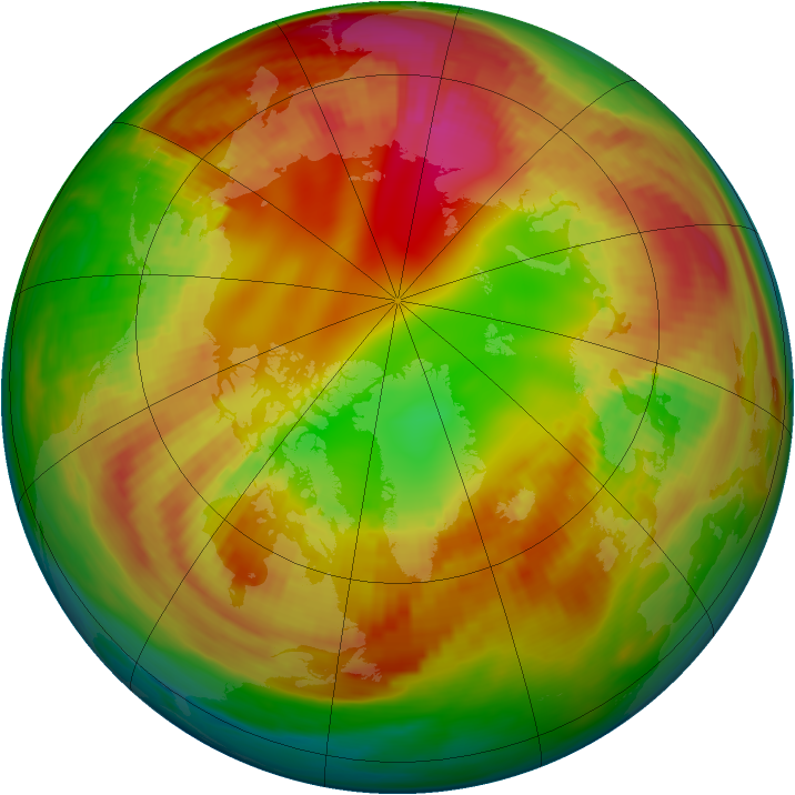 Arctic ozone map for 07 February 1982